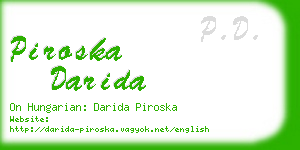 piroska darida business card